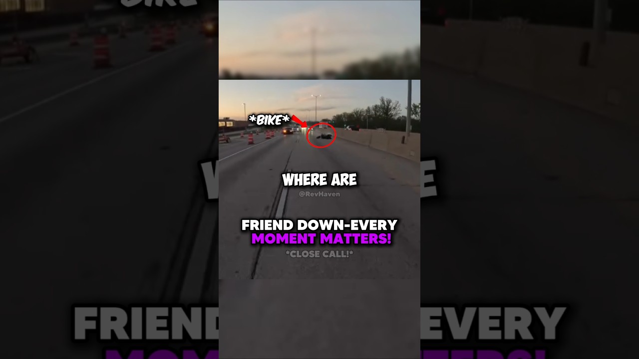 Biker Racing To HELP A Fallen Friend!😯@arab_gsxxr