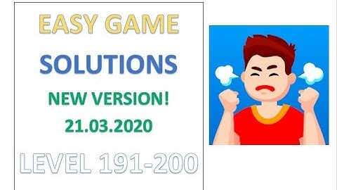 Easy Game Answers Level 191 192 193 194 195 196 197 198 199 200 Solutions Walkthrough