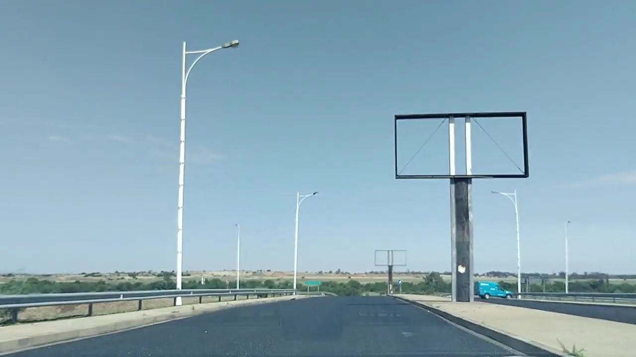 Drive From Rural Bloemfontein South Africa 