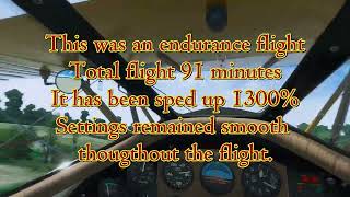 Endurance Flight 91 Minutes Sped up 1300% Full Flight Take Off to Landing MSFS SteamVR Quest 2