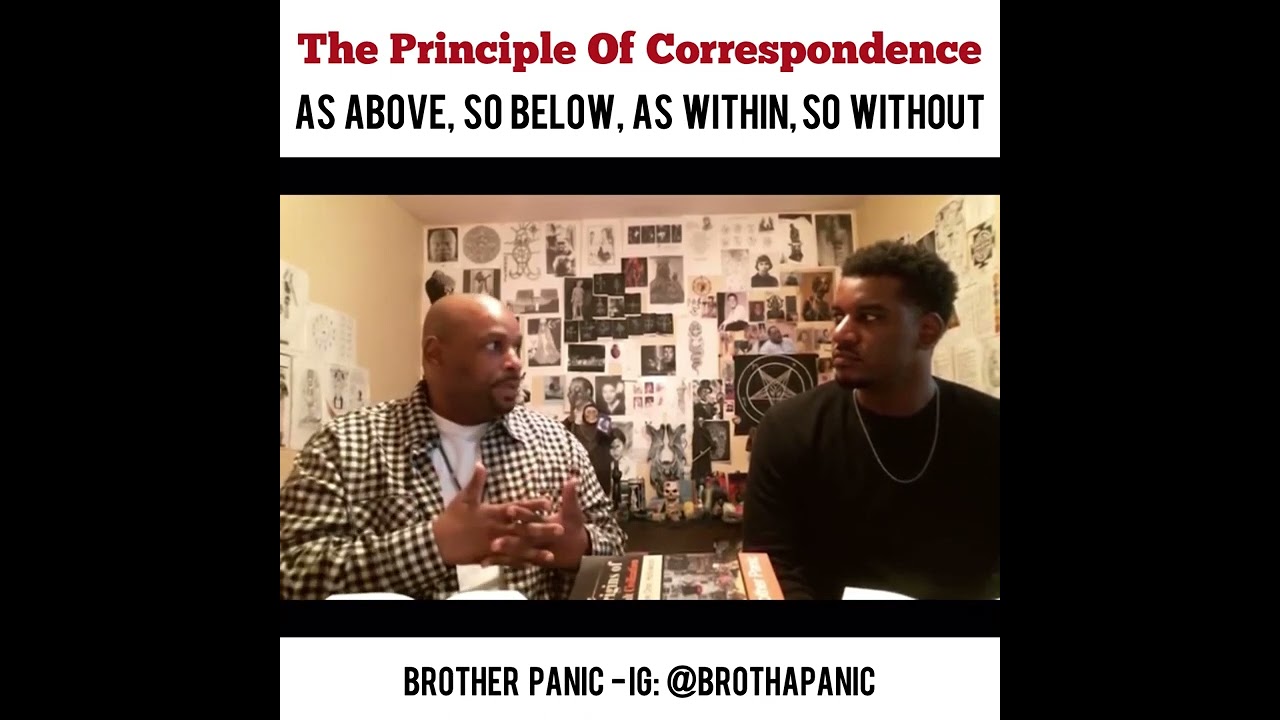 The Principle of Correspondence, As Above; So Below, As Within; So Without - Brother Panic