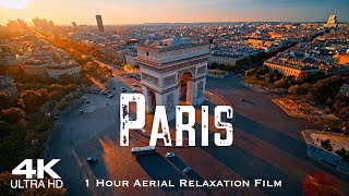 [4K] PARIS 2024 🇫🇷 1 Hour Drone Aerial Relaxation Film UHD | FRANCE #paris