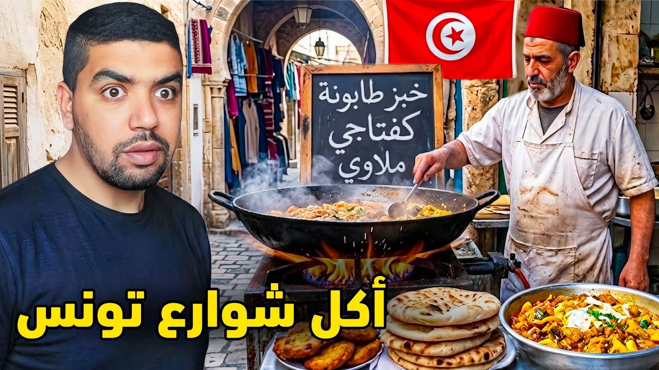 هذا ما يأكله الشعب التونسي 🇹🇳 جولة أكل شوارع مجنونة في تونس