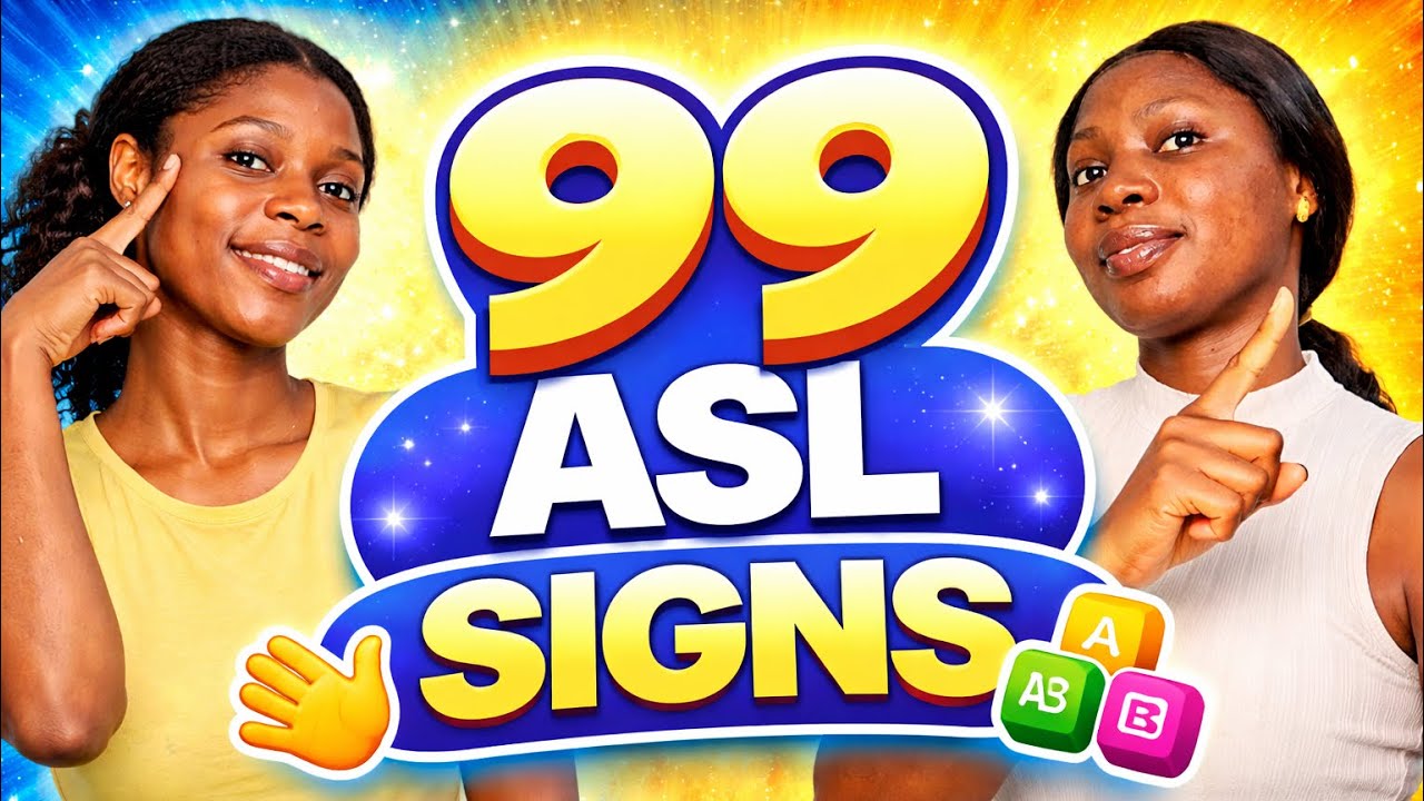Learn 99 Basic ASL Signs for Beginners | American Sign Language Lesson ...