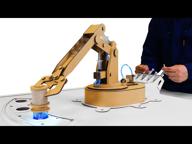 ダンボールでロボットアームをつくる｜How to Make Robot Arm with Cardboard class=