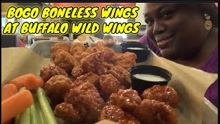 BOGO BONELESS WINGS AT BUFFALO WILD WINGS