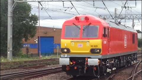The Class 92 DB Cargo UK No.92029 as Light Engine was arrived at Carlisle Citadel Station.