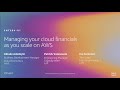 AWS re:Invent 2019: [REPEAT 1] Managing your cloud financials as you scale on AWS (ENT204-R1)