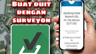 Buat duit dengan surveyon | jawab survey dapat duit | Bukti pembayaran dari Surveyon screenshot 1