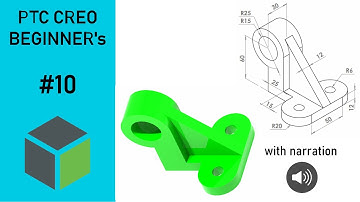 💫  CREO || Beginners Tutorial || Exercise - 10 || with narration & rendering.