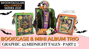 DAY 10: TUTORIAL BOOKCASE & MINI ALBUM PART 2 | Spooktacular Halloween Series