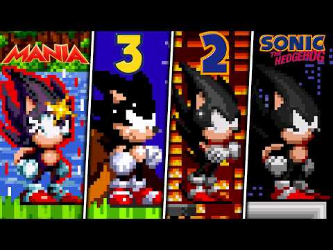 EVOLUTION OF DARK SUPER SONIC FORMS #2 -  SONIC CLASSIC GAMES COLLECTION