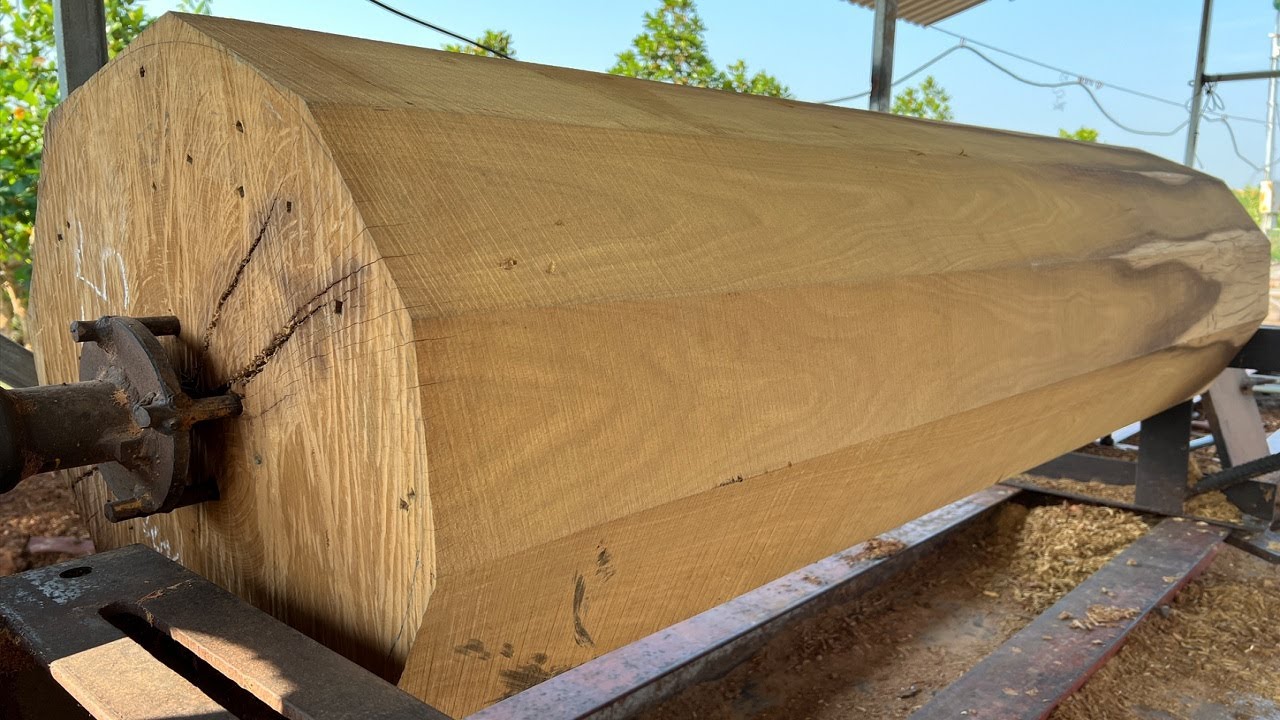 Woodworking Large Extremely Dangerous Giant Woodturning Skills