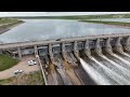 A look from above as the water is released at Saskatchewan's Gardiner Dam