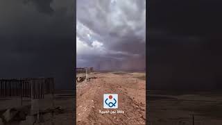 جدار ترابي عملاق.. هكذا دخلت العاصفة الترابية إلى العراق