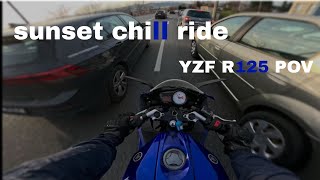 Yamaha Yzf R125 - Sunset Chill Ride Pov