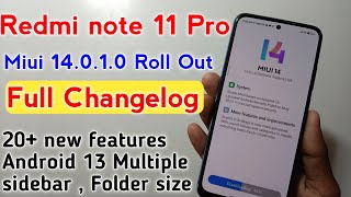 Redmi Note 11 pro Miui 14.0.1.0 full Review and changelog 20+ new features Android 13 screenshot 2