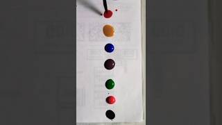 🌟 🎨 💦Magical Acrylic Drop Experiment 🔴🟡🔵🟣🟢🟤⚫️| Relax Your Mind #shorts #experiment #satisfying #asmr