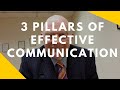 3 pillars of effective communicationhow to communicate effectively