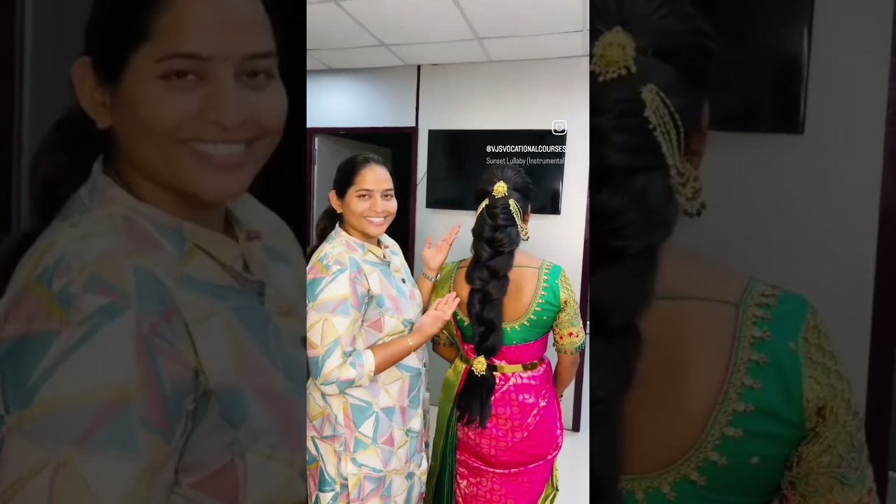 advanced hair styling with students