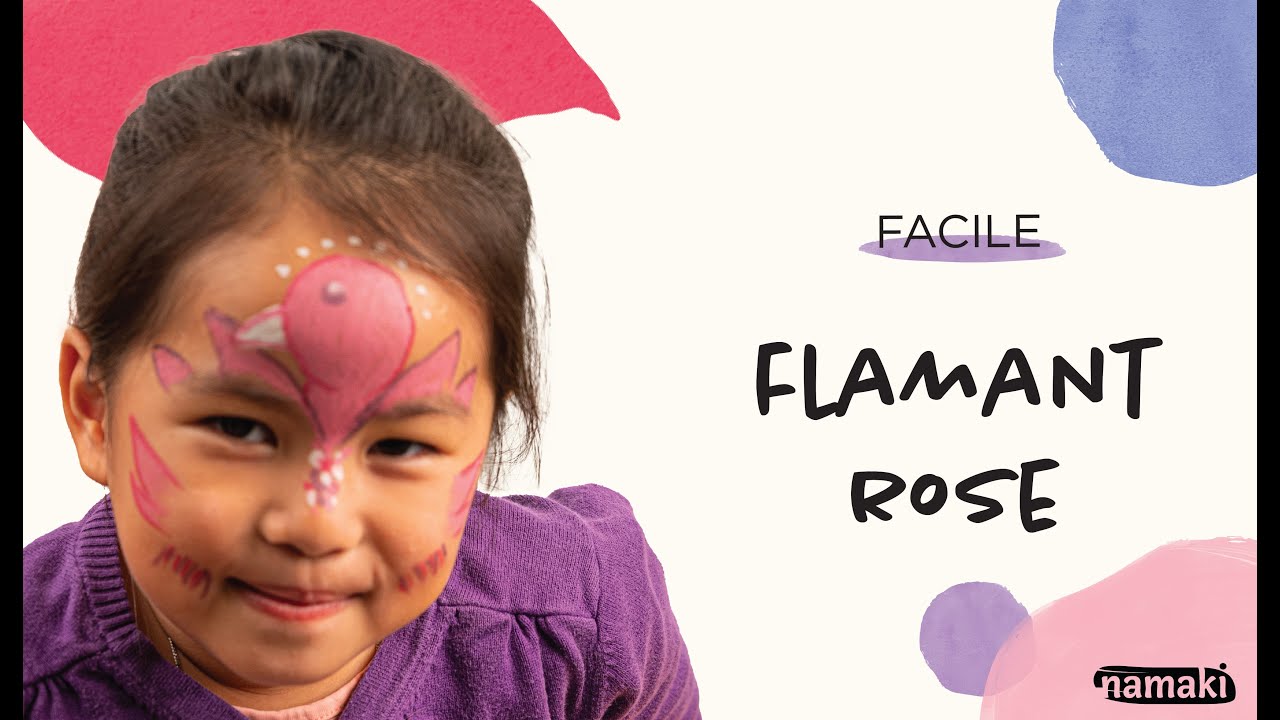 Tuto maquillage enfant - Flamant rose | Namaki