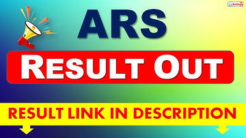 ARS RESULT OUT|RESULT PDF LINK IN DESCRIPTION