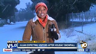 Julian expected holiday visitors after holiday snowfall