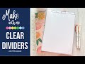 Classic Happy Planner: Clear Divider Template | DIY Planner Dividers | Planner Dashboard