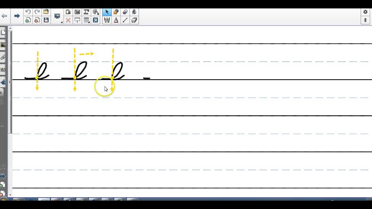 Letter 'e' Cursive Handwriting - YouTube