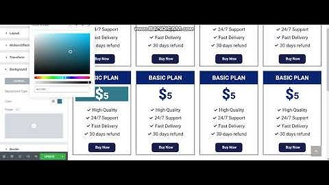 Design WordPress Pricing Table 2022 With Elementor
