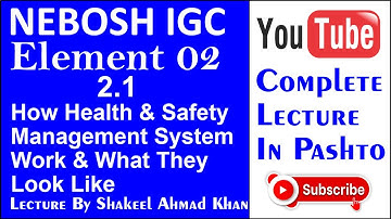NEBOSH FULL COURSE IN PASHTO. //Element 2.1 Occupational Health And Safety Management System//