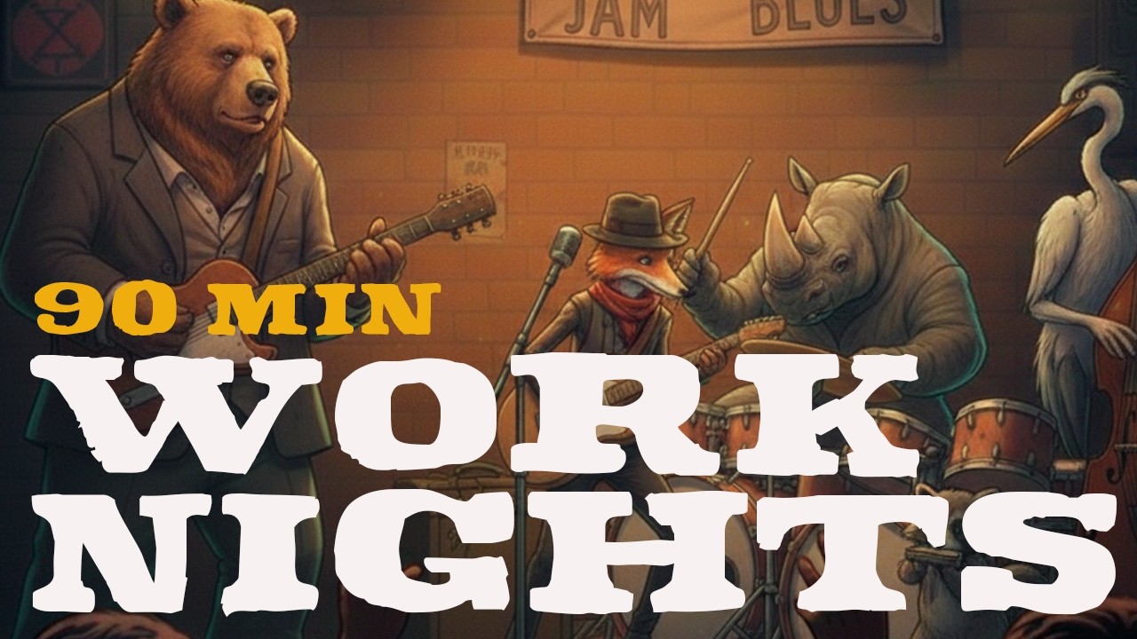 Blues for Late Night Focus and Concentration - 90 Minutes | Basement 12 Club