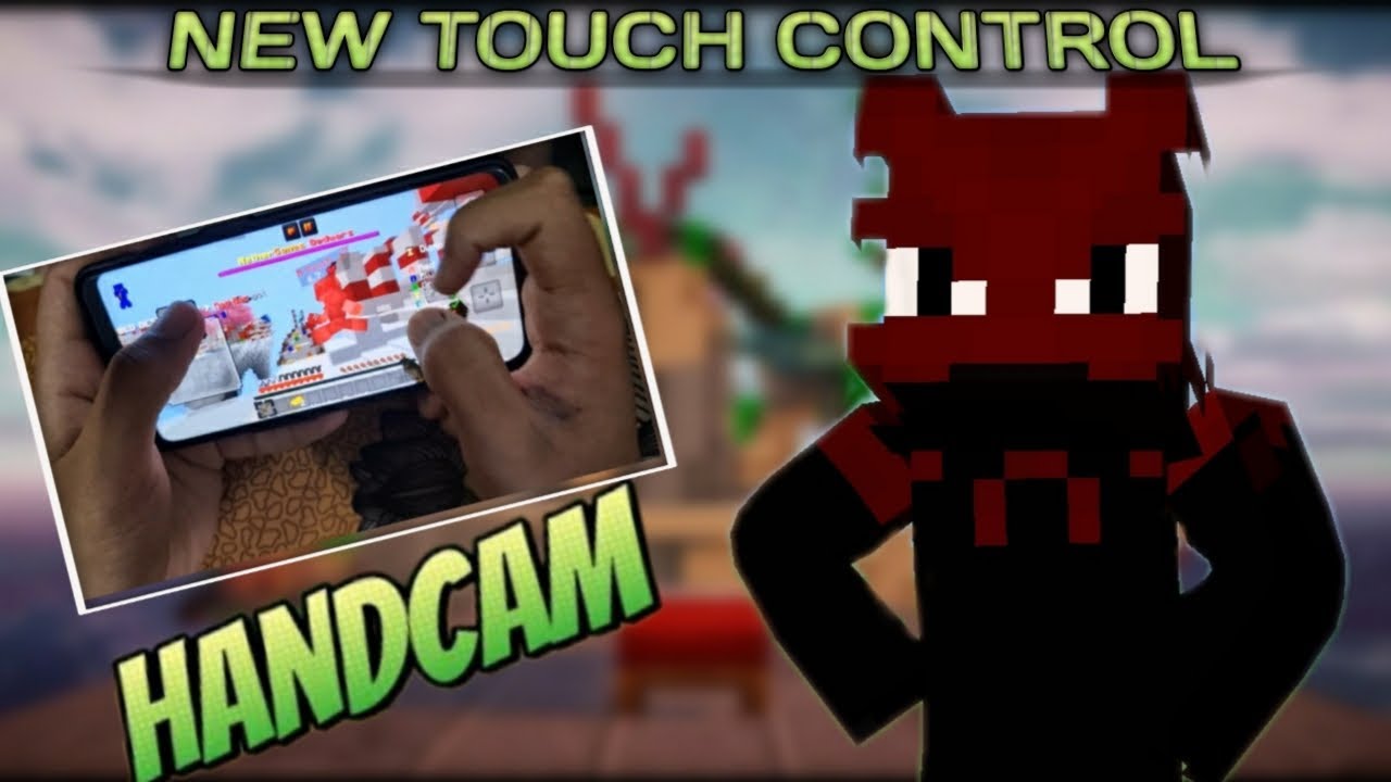 New touch control with handcam mcpe minecraft | nethergames bedwars ...