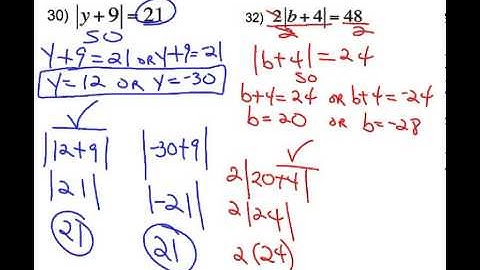 Lesson 1-4:  Solving Absolute Value Equations