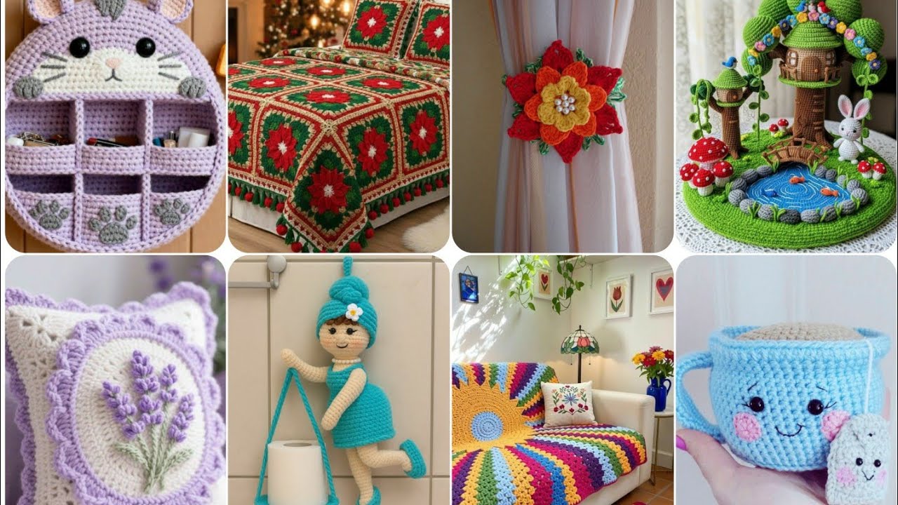 Идеи для домашнего декора, выполненного крючком вручную. Часть 1. 2026