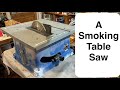 My smoking table saw. Repairing a Faulty Scheppach HS81 Table Saw Motor. Disassemble motor