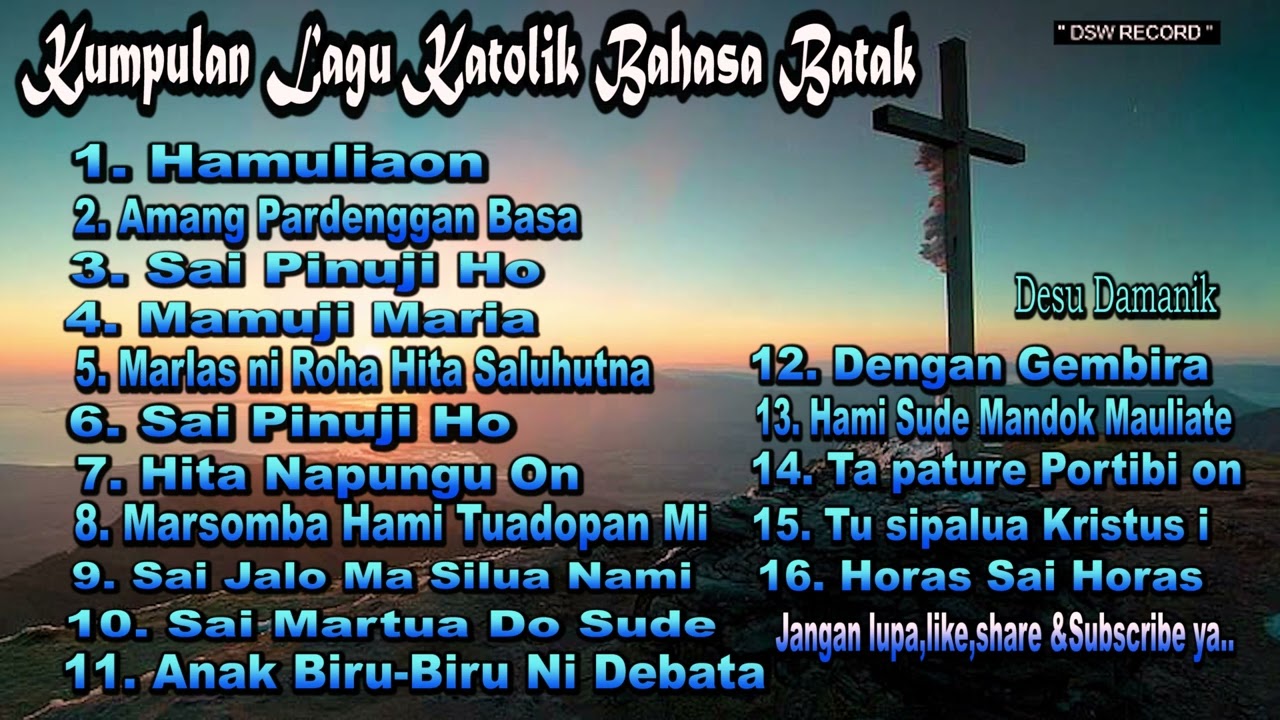 Kumpulan Lagu Rohani Katolik Bahasa Batak - Desu Damanik