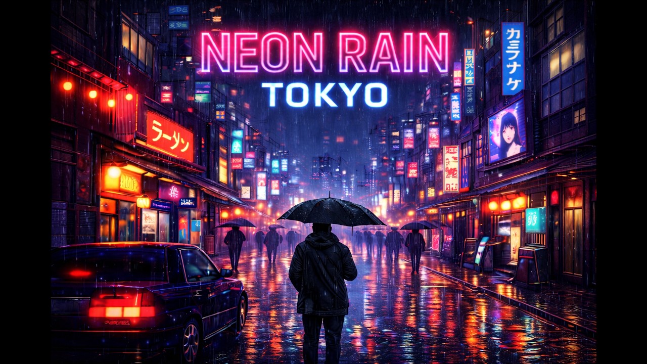 Neon Rain Tokyo 🌃 Midnight City Pop Drive