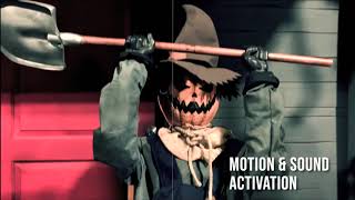 Smiling Jack Greeter Animated Halloween Prop - Living Scarecrow