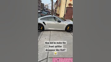 How did he make the front splitter disappear like that? 😂 #porsche #porsche911