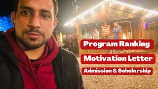 Program Ranking for Sweden Admission ||  Motivation Letter Tricks and Tips