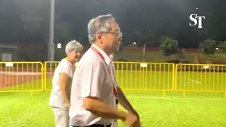 Shouts of 'Gan Kim Yong' greet DPM Gan at Bedok Stadium | GE2025