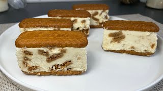 حلى اللوتس #ايسكريم اللوتس|| How to make ice cream sandwich at home