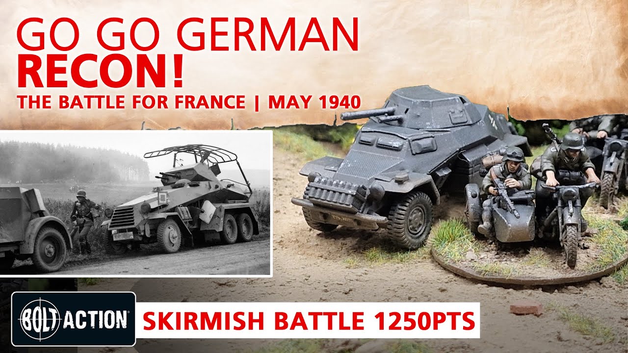 Germans vs BEF (British Expeditionary Force) Bolt Action Battle Report 3rd Edition 1250pts