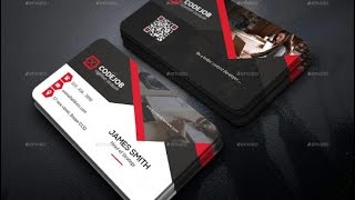 عمل business card باستخدام برنامج الفوتوشوب M.S.Design