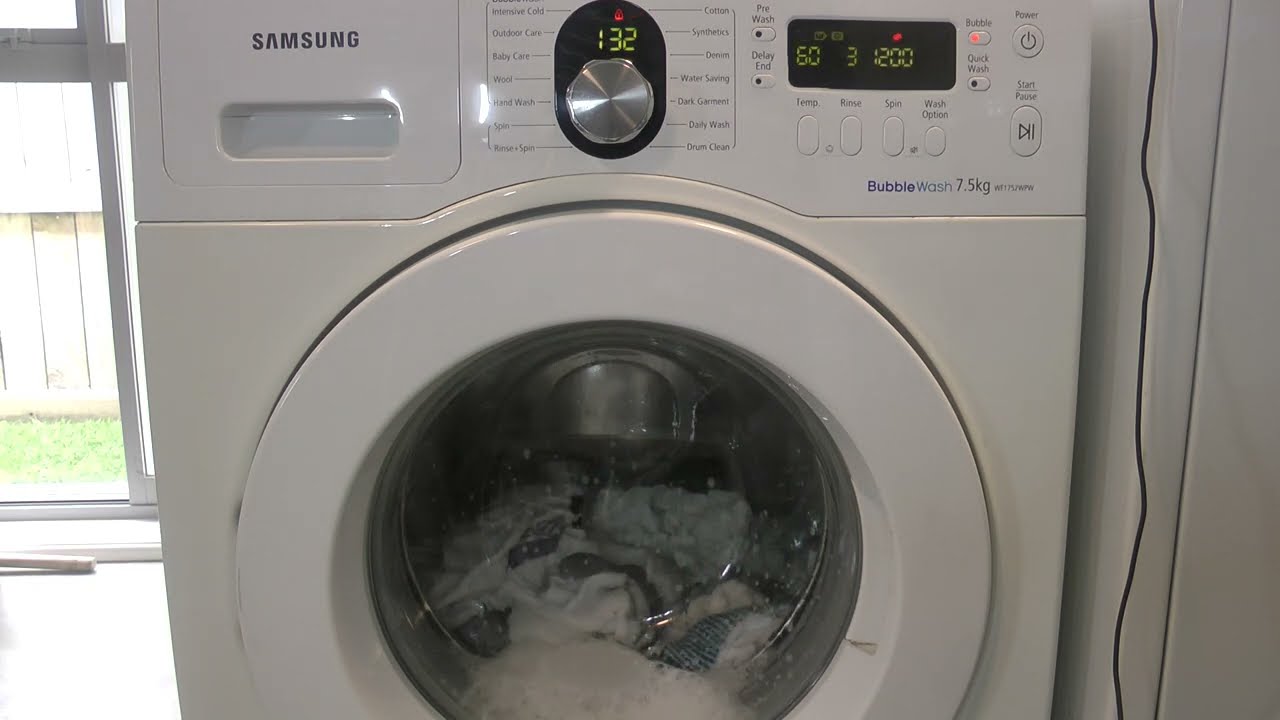 Samsung BubbleWash - Cotton 60° cycle (WP1752WPW).