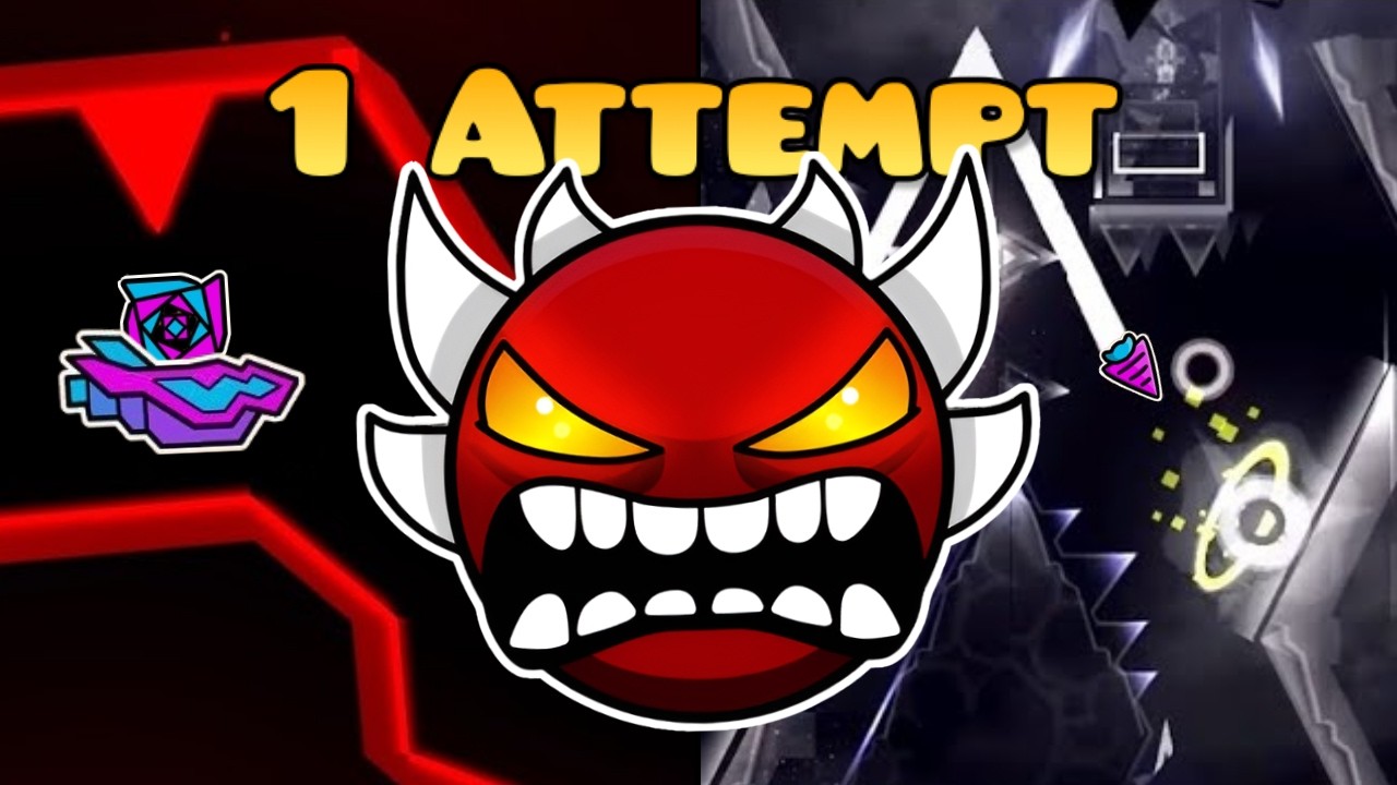 1 Attempt on EVERY Extreme Demon in Geometry Dash (2025) - YouTube