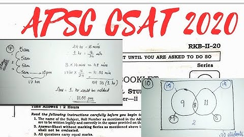 (Part-1) APSC CSAT 2020 Solution/ vvimp for #apscprelims  2023
