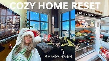 cozy home reset 🎄 cleaning, fridge restock, & unpopular christmas opinions