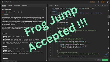 Frog Jump || Leetcode Daily Problem Solution || C++